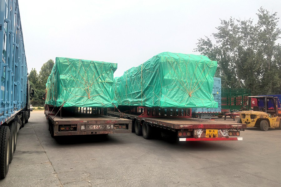 4-axle 80-ton fence trailer for Senegal