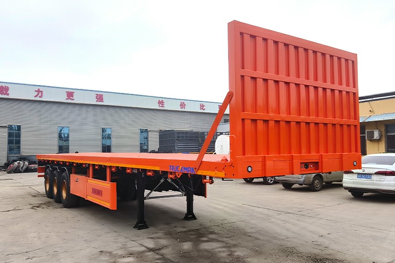 RUCKMAN flatbed semi trailer for steel products pipes and long materials
