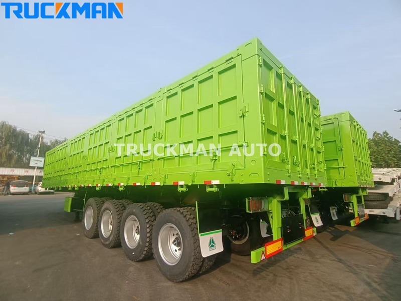 4 axle 100tons side dump semi trailer
