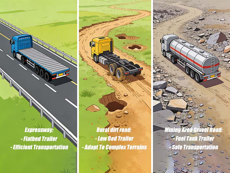 poor road conditions in Africa and the corresponding recommended semi-trailer types