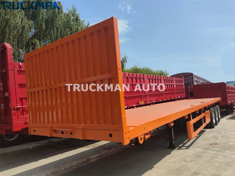 3 axles container flatbed trailer