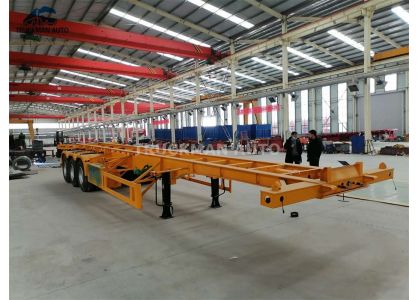 40FT Container Skeleton Semi Trailer Delivery To Tanzania