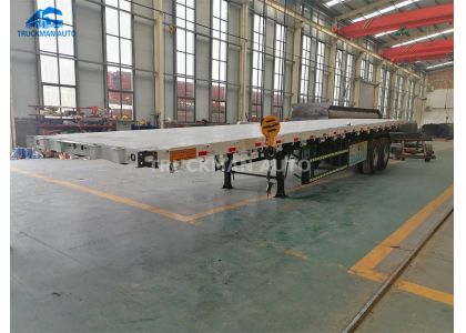 1 Unit 2 Axle Container Flatbed Trailer Delivery To Angola
