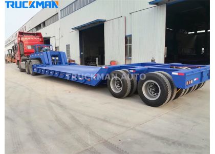 2 Line 4 Axle Detachable Gooseneck Low Bed Trailer Delivery To Indonesia