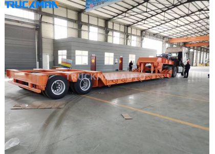 60 Ton Removable Gooseneck Low Boy Trailer For Philippines