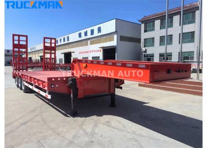 3 Axle 50 Tons Low Bed Trailer For Algeria
