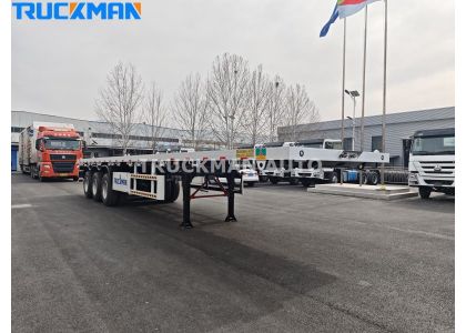 3 Axles 60 Tons Container Flatbed Trailer To Senegal