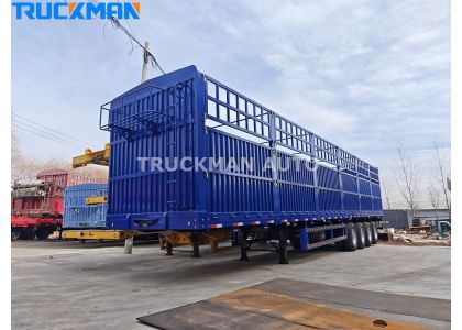 4 Axles 100 Tons Fence Semi Trailer For Mozambique