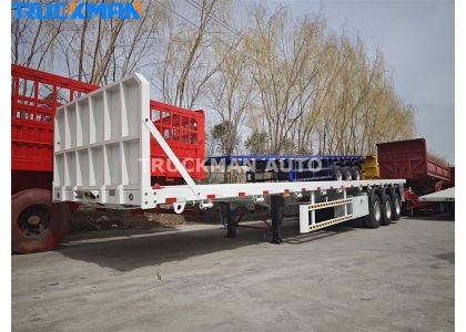 3 Axles 60 Tons Container Flatbed Semi Trailer To DRC