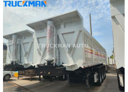 Heavy Duty 4 Axles 80 Tons Dump Trailer To Angola