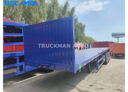 Brand New 3 Axles 40 Tons Container Flatbed Trailer For Tanzania