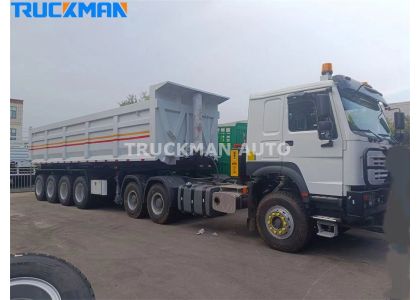4 Axles 80 Tons U Type Tipper Semi Trailer To Guinea