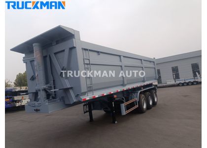 3 Axle 50 Tons U Shape Dumper Trailer For Guyana 