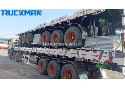 5 Units 3 Axles 80 Tons Fence Semi Trailer To Senegal