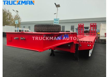 3 Axle 50 Tons Lowbed Trailer For Nigeria