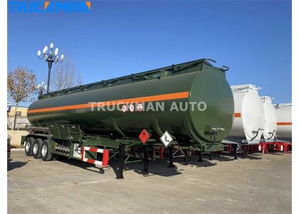 3 Axles 45000 Liters Oil Tanker Semi Trailer For Refueling For Ghana