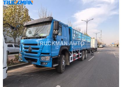 6 Units New 6x4 SINOTRUK HOWO Cargo Truck With Full Cargo Trailer For Ethiopia