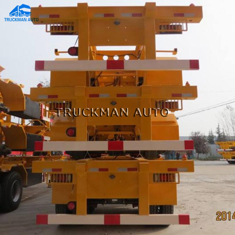 3 Axles China Skeleton Container Semi Trailer Factory