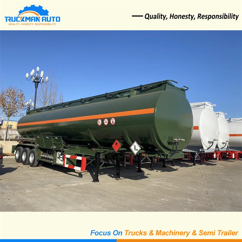 3 Axles 45000 Liters Oil Tanker Semi Trailer For Refueling