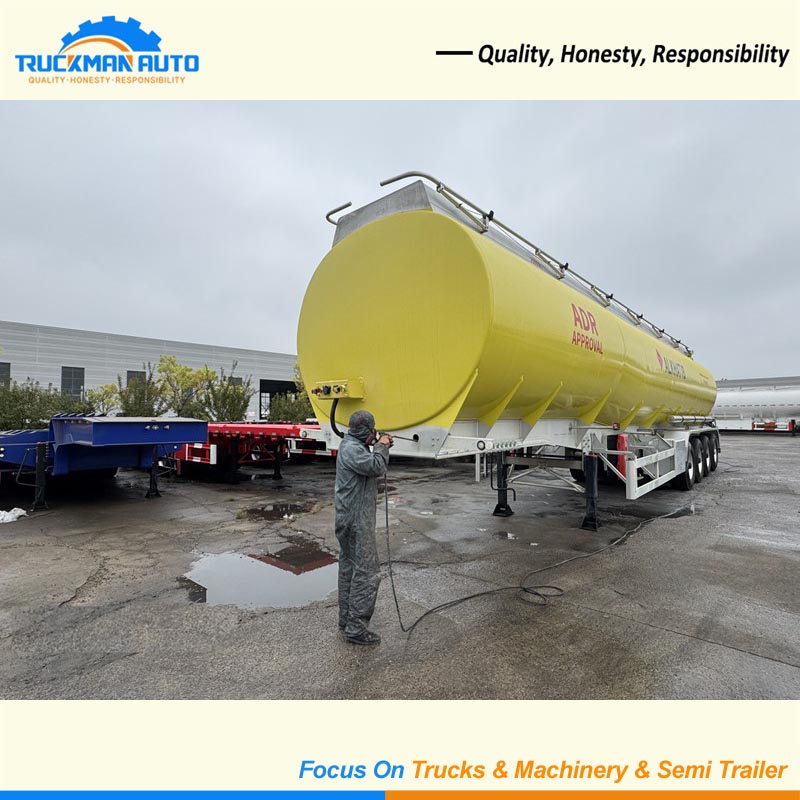 TRUCKMAN Brand 4 Axles 55 CBM Fuel Tanker Trailer To Ghana