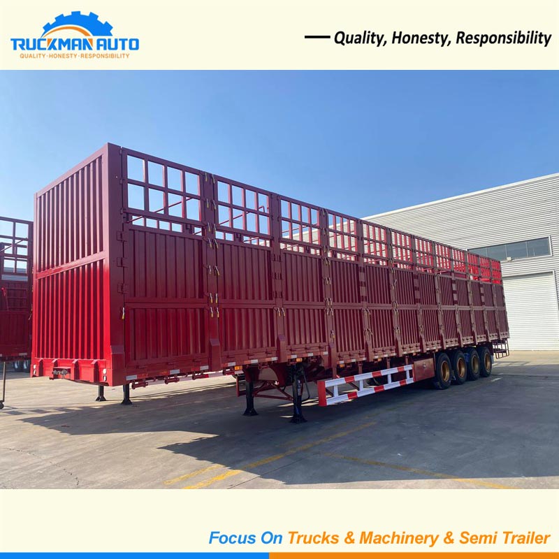 TRUCKMAN Brand 4 Axles 80 Tons Side Wall Trailer To Guinea