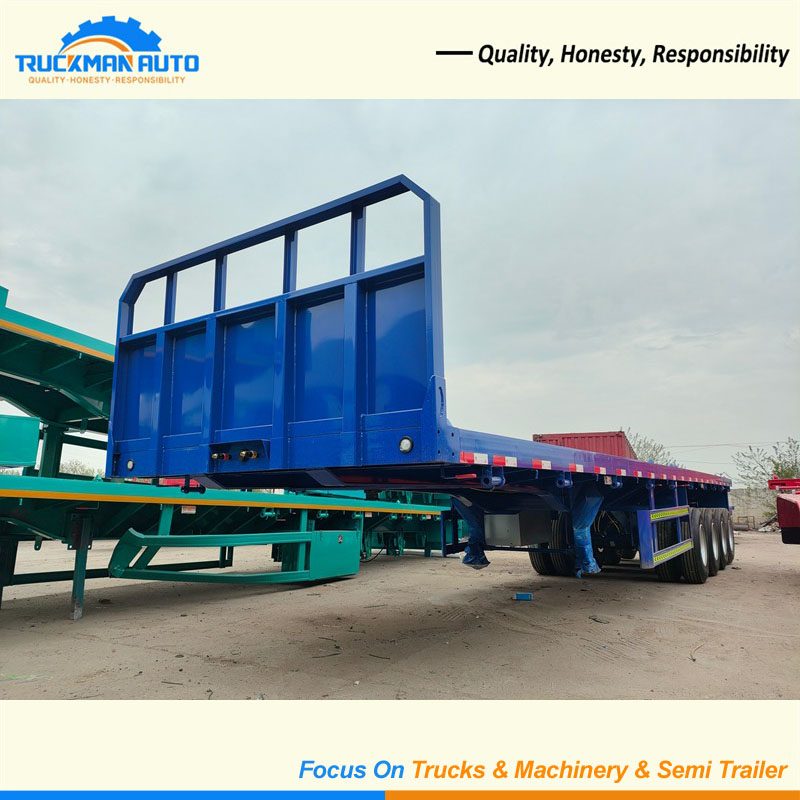 Brand New 4 Axles 60 Tons Flatbed Trailer To Liberia